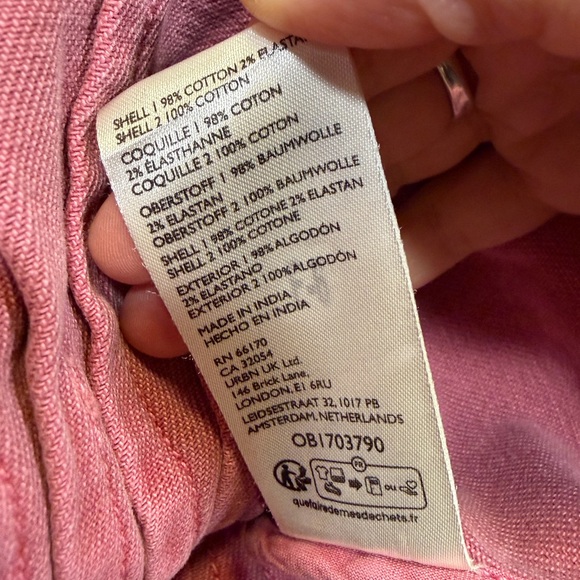 Free People Military Style Cassidy Denim Jacket in Petal. Size XL. Retail $168 - Picture 14 of 16